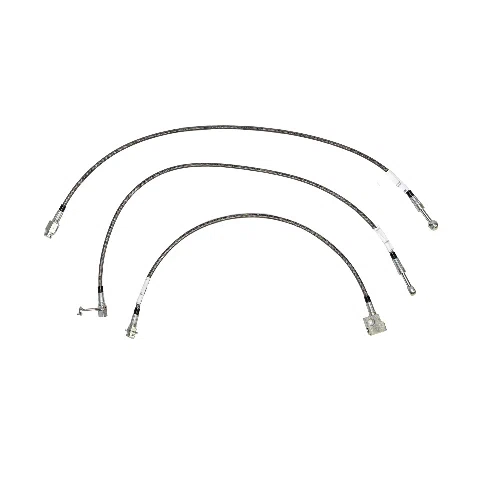 Brake Hose Kit For 97-01 Dodge Ram 4WD w_ Rear Drum Complete Kit 3pcs Braided St